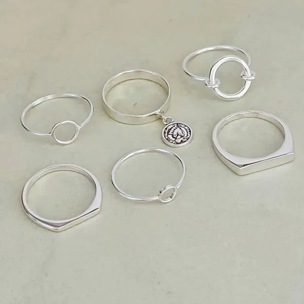Studio Jewellery Feature & Stacker Rings | Rings-Oblong Signet Ring