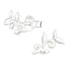 Studio Jewellery Stud Earrings | Earrings-Olive Branch Sterling Silver Earring Studs