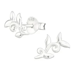 Studio Jewellery Stud Earrings | Earrings-Olive Branch Sterling Silver Earring Studs