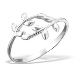 Studio Jewellery Feature & Stacker Rings | Rings-Olive Tree Branch Sterling Silver Ring