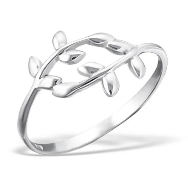 Studio Jewellery Feature & Stacker Rings | Rings-Olive Tree Branch Sterling Silver Ring