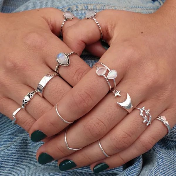 Studio Jewellery Feature & Stacker Rings | Rings-Olive Tree Branch Sterling Silver Ring