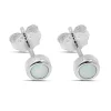 Studio Jewellery Stud Earrings | Earrings-Opal Silver Earring Studs