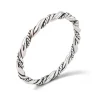 Studio Jewellery Feature & Stacker Rings | Rings-Oxidised Silver Twisted Rope Stacker Ring