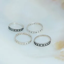 Studio Jewellery Feature & Stacker Rings | Rings-Phases of Moon Silver Ring