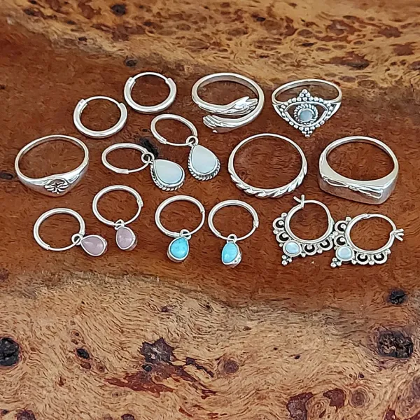 Studio Jewellery Hoop Earrings | Earrings-Plain 14mm Silver Hoop Earrings