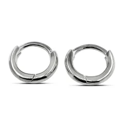 Studio Jewellery Hoop Earrings | Earrings-Plain 9mm Silver Hoop Huggie Earrings