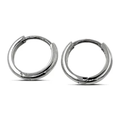 Studio Jewellery Hoop Earrings | Earrings-Plain 13mm Silver Hoop Huggie Earrings