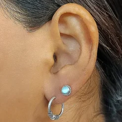 Studio Jewellery Hoop Earrings | Earrings-Rope Bali Silver Hoop Earrings