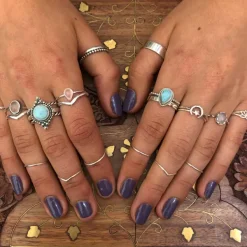 Studio Jewellery Gem Stone Rings | Rings-Rope Edge Oval Rose Quartz Silver Gemstone Ring