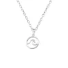 Studio Jewellery Necklaces-Round Surf Wave Silver Necklace