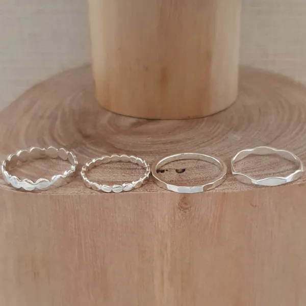 Studio Jewellery Feature & Stacker Rings | Rings-20 Sided Silver Ring