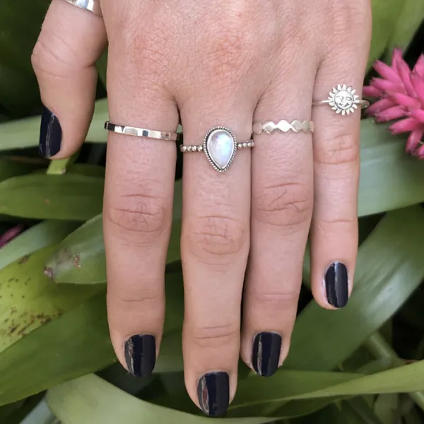 Studio Jewellery Feature & Stacker Rings | Rings-20 Sided Silver Ring