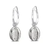 Studio Jewellery Hoop Earrings | Earrings-Silver Cowrie Hoop Earrings