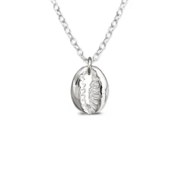 Studio Jewellery Necklaces-Silver Cowrie Necklace