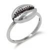 Studio Jewellery Rings-Silver Cowrie Ring