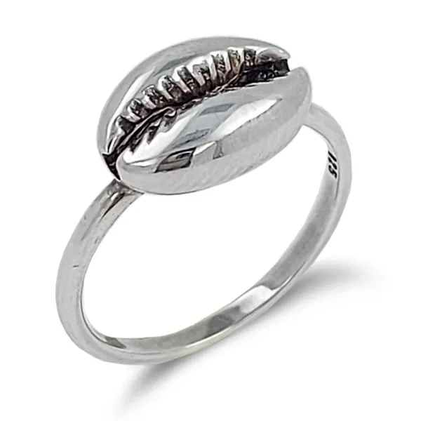 Studio Jewellery Rings-Silver Cowrie Ring