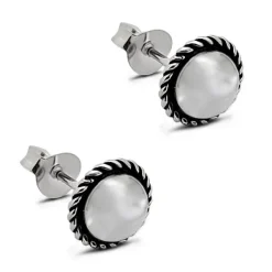Studio Jewellery Stud Earrings | Earrings-Silver Dome Stud Earrings