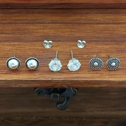 Studio Jewellery Stud Earrings | Earrings-Silver Dome Stud Earrings