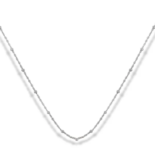 Studio Jewellery Necklaces-Silver Dot Cable Chain Necklace