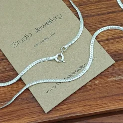 Studio Jewellery Necklaces-Silver Serpent Necklace