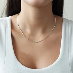 Studio Jewellery Necklaces-Silver Serpent Necklace