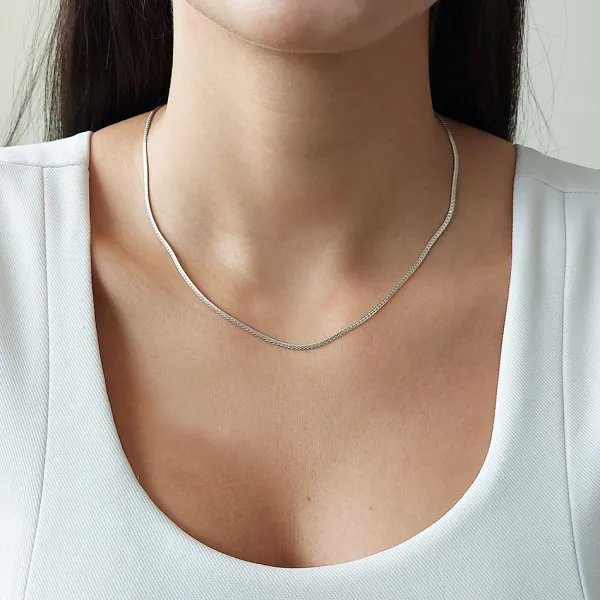 Studio Jewellery Necklaces-Silver Serpent Necklace