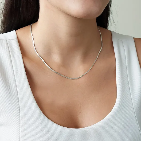 Studio Jewellery Necklaces-Silver Serpent Necklace