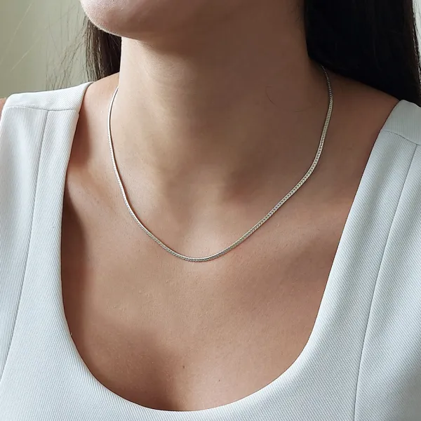 Studio Jewellery Necklaces-Silver Serpent Necklace