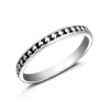 Studio Jewellery Feature & Stacker Rings | Rings-Slim Bead Band Silver Stacker Ring