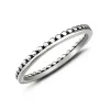 Studio Jewellery Feature & Stacker Rings | Rings-Slim Bead Silver Stacker Ring