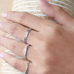 Studio Jewellery Feature & Stacker Rings | Rings-Slim Braid Silver Ring