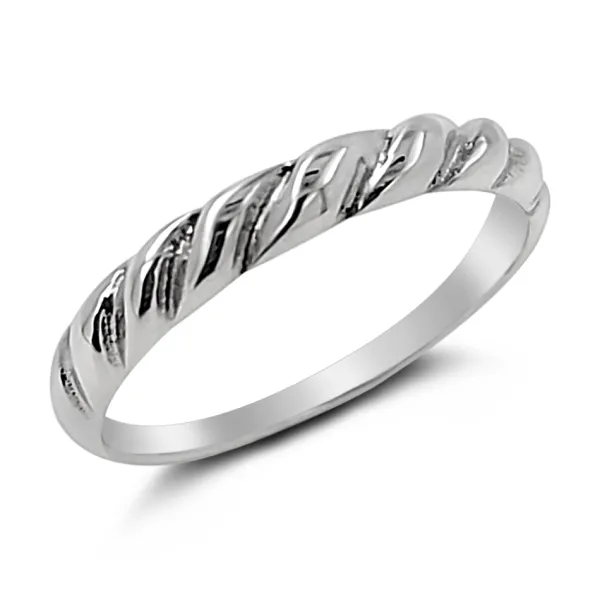 Studio Jewellery Feature & Stacker Rings | Rings-Slim Croissant Silver Ring