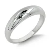 Studio Jewellery Rings-Slim Dome Silver Ring