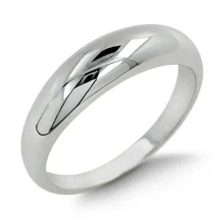 Studio Jewellery Rings-Slim Dome Silver Ring