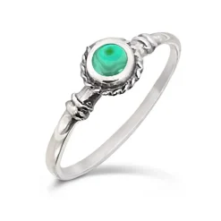 Studio Jewellery Gem Stone Rings | Rings-Small Abalone Shell Silver Ring