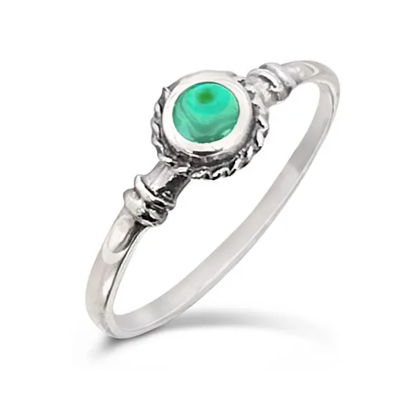 Studio Jewellery Gem Stone Rings | Rings-Small Abalone Shell Silver Ring
