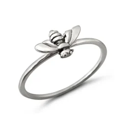 Studio Jewellery Feature & Stacker Rings | Rings-Small Bee Silver Ring