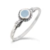 Studio Jewellery Gem Stone Rings | Rings-Small Blue Shell Rope Head Silver Ring
