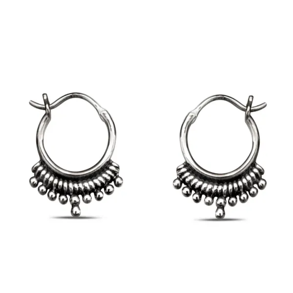 Studio Jewellery Earring Jackets And Threaders | Earrings-Small Boho Silver Hoop Earrings
