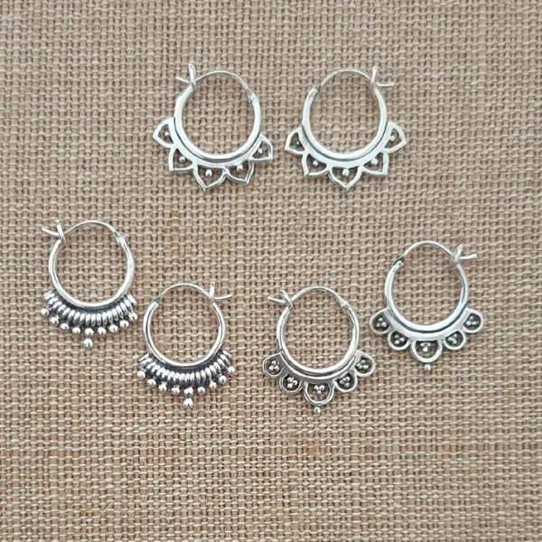 Studio Jewellery Earring Jackets And Threaders | Earrings-Small Boho Silver Hoop Earrings