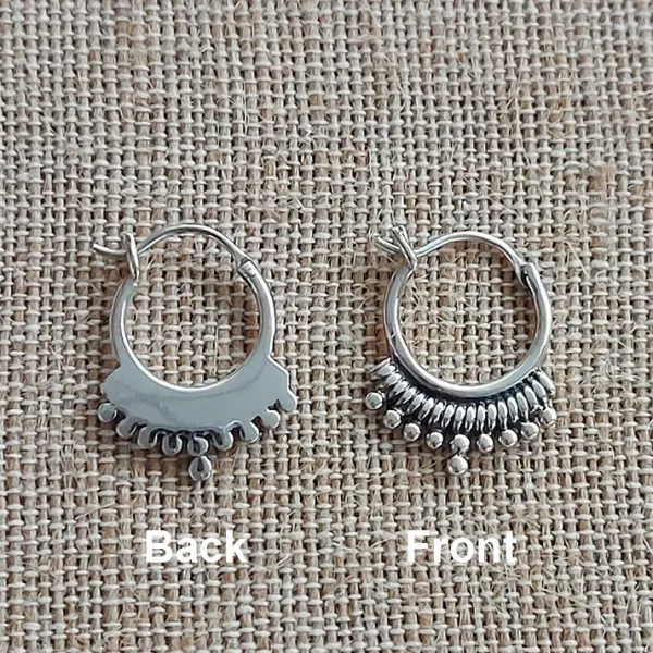 Studio Jewellery Earring Jackets And Threaders | Earrings-Small Boho Silver Hoop Earrings