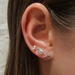 Studio Jewellery Stud Earrings | Earrings-Small Designer Kangaroo Silver Earring Studs