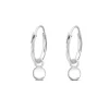 Studio Jewellery Hoop Earrings | Earrings-Small Disc Hoop Charm Earrings