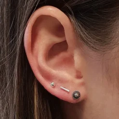 Studio Jewellery Stud Earrings | Earrings-Small Dome Silver Earrings Studs