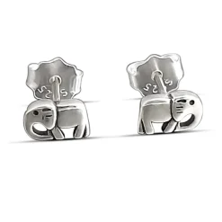 Studio Jewellery Stud Earrings | Earrings-Small Elephant Silver Earring Studs