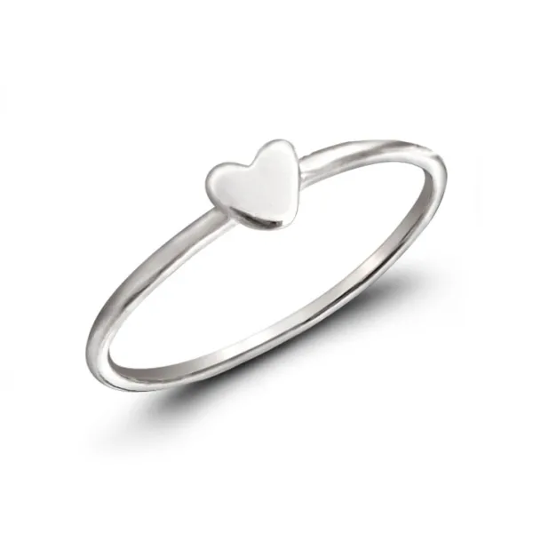 Studio Jewellery Feature & Stacker Rings | Rings-Small Heart Silver Ring