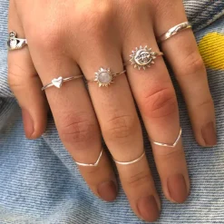 Studio Jewellery Feature & Stacker Rings | Rings-Small Heart Silver Ring