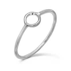 Studio Jewellery Feature & Stacker Rings | Rings-Small Hollow Circle Silver Ring