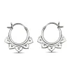 Studio Jewellery Earring Jackets And Threaders | Earrings-Small Mandala Silver Hoop Earrings
